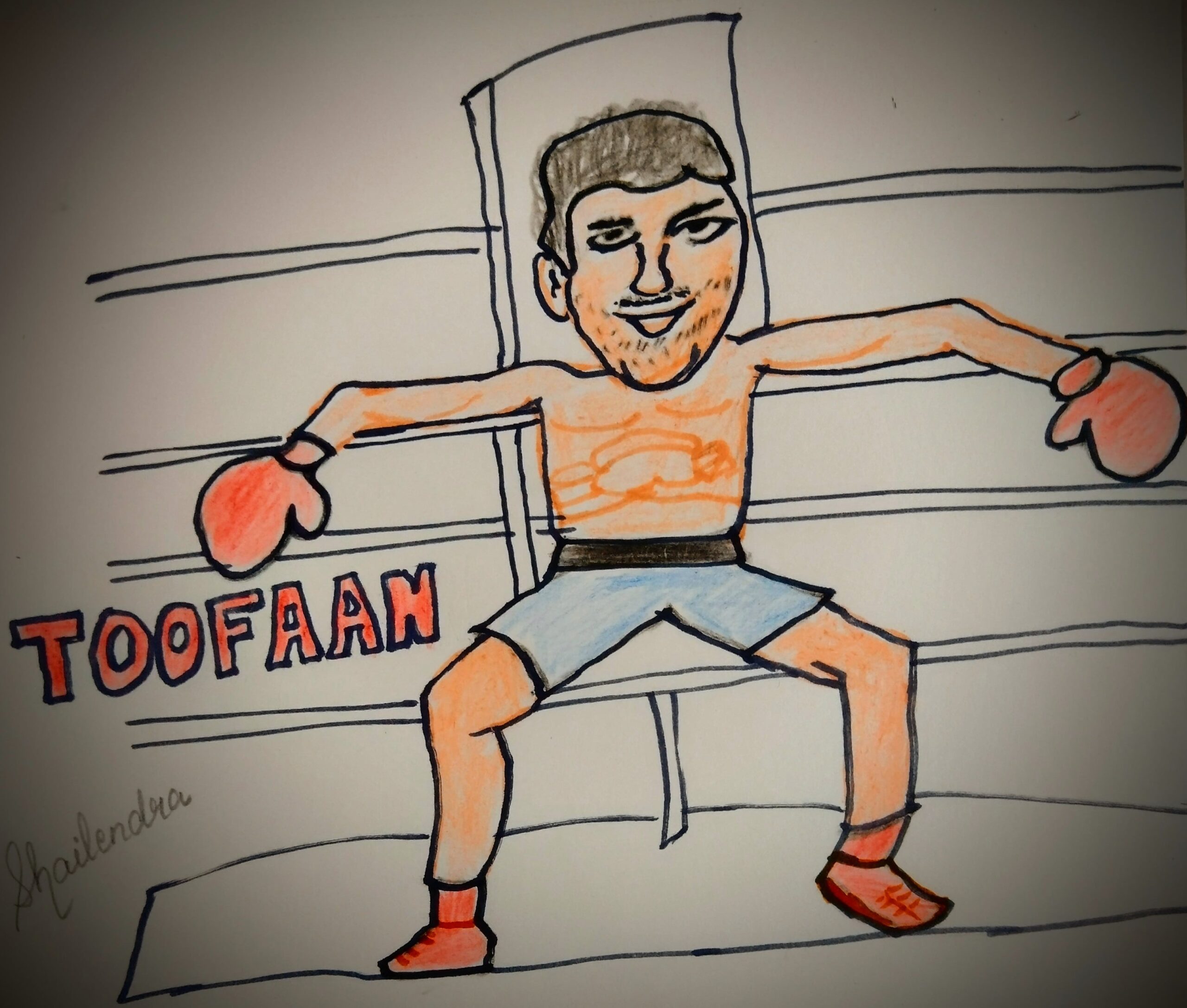 Toofaan-Farhan-Cartoon